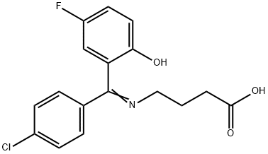Butanoic acid, 4-[[(4-chlorophenyl)(5-fluoro-2-hydroxyphenyl)methylene]amino]- 结构式