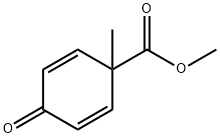 2,5-Cyclohexadiene-1-carboxylic acid, 1-methyl-4-oxo-, methyl ester 结构式