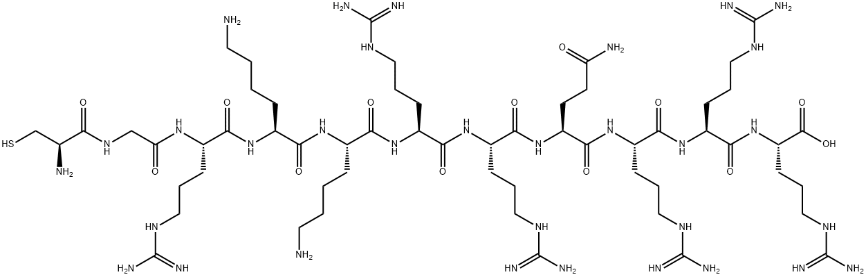 (Cys47)-HIV-1 tat Protein (47-57) 结构式