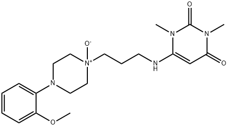 6-{3-[4-(2-甲氧基苯基)-1-4-氧基哌嗪]-丙基氨基}-1,3-二甲基脲嘧啶 结构式