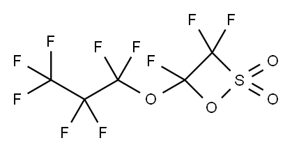 1,2-Oxathietane, 3,3,4-trifluoro-4-(1,1,2,2,3,3,3-heptafluoropropoxy)-, 2,2-dioxide 结构式