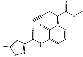 (S)-甲基 2-(3-(5-甲基异噻唑-3-碳杂草酰氨基)-2-氧亚基吡啶-1(2H)-基)戊-4-炔酯 结构式