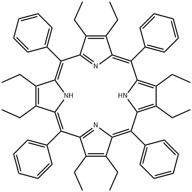2,3,7,8,12,13,17,18-(octaethyl)-5,10,15,20-(tetraphenyl)porphyrin 结构式