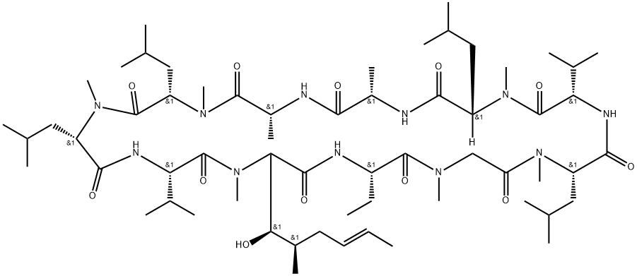 环孢菌素E 结构式