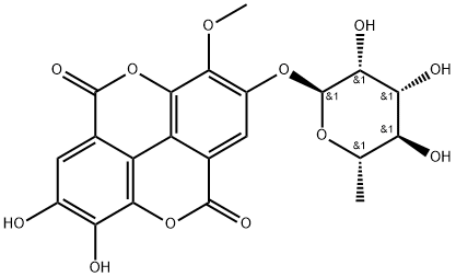 3-O-Methylellagic acid 4-O-rhamnoside 结构式