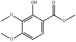 3,4-二甲氧基-2-羟基苯甲酸甲酯 结构式