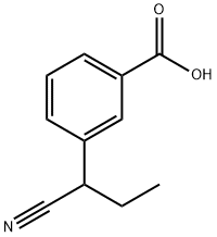 Benzoic acid, 3-(1-cyanopropyl)- 结构式