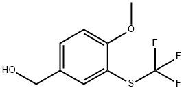 Benzenemethanol, 4-methoxy-3-[(trifluoromethyl)thio]- 结构式