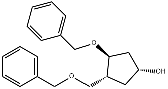 (1R,3S,4R)-3-(苯甲氧基)-4-[(苯甲氧基)甲基]环戊醇 结构式