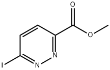 6-碘哒嗪-3-羧酸甲酯 结构式
