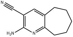 2-氨基-6,7,8,9-四氢-5H-环庚[B]吡啶-3-甲腈 结构式