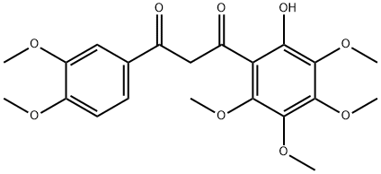 1,3-Propanedione, 1-(3,4-dimethoxyphenyl)-3-(2-hydroxy-3,4,5,6-tetramethoxyphenyl)- 结构式