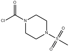 1-Piperazinecarbonyl chloride, 4-(methylsulfonyl)- 结构式