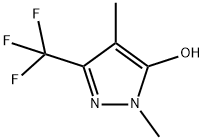1H-Pyrazol-5-ol, 1,4-dimethyl-3-(trifluoromethyl)- 结构式