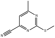 4-Pyrimidinecarbonitrile, 6-methyl-2-(methylthio)- 结构式