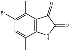 5-溴-4,7-二甲基二氢吲哚-2,3-二酮 结构式