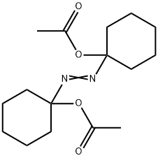 Cyclohexanol, 1,1'-azobis-, diacetate (ester) (9CI) 结构式