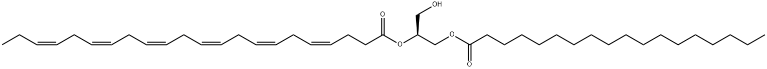 1-STEAROYL-2-DOCOSAHEXAENOYL-SN-GLYCEROL 结构式