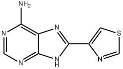 9H-Purin-6-amine, 8-(4-thiazolyl)- 结构式