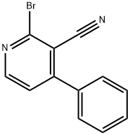 3-Pyridinecarbonitrile, 2-bromo-4-phenyl- 结构式