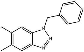 1-Benzyl-5,6-dimethyl-1H-1,2,3-benzotriazole 结构式
