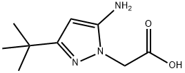 2-(5-氨基-3-(叔丁基)-1H-吡唑-1-基)乙酸 结构式