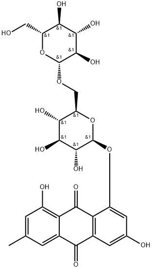 Emodin-8-O-beta-gentiobioside 结构式