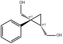 (1S，2R)-2-(hydroxymethyl)-1-phenylcyclopropyl]methanol 结构式