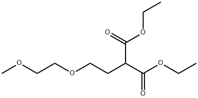 2-[2-(2-甲氧基乙氧基)乙基]丙二酸1,3-二乙酯 结构式