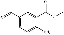 Benzoic acid, 2-amino-5-formyl-, methyl ester 结构式