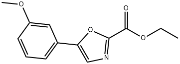 2-Oxazolecarboxylic acid, 5-(3-methoxyphenyl)-, ethyl ester 结构式