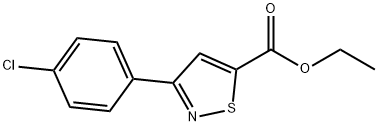 Ethyl 3-(4-chlorophenyl)-isothiazole-5-carboxylate 结构式