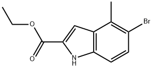 ethyl 5-bromo-4-methyl-1H-indole-2-carboxylate 结构式