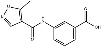 3-(5-methyl-1,2-oxazole-4-amido)benzoic acid 结构式