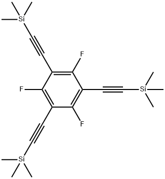 ((2,4,6-TRIFLUOROBENZENE-1,3,5-TRIYL)TRIS(ETHYNE-2,1-DIYL))TRIS(TRIMETHYLSILANE) 结构式