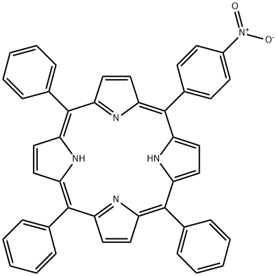 5-(4-硝基苯基)-10,15,20-(三苯基)卟啉 结构式