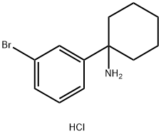 Cyclohexanamine, 1-(3-bromophenyl)-, hydrochloride (1:1) 结构式
