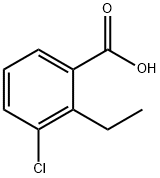 苯甲酸,3-氯-2-乙基- 结构式