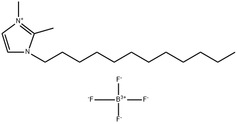 1-十二烷基-2,3-二甲基咪唑四氟硼酸盐 结构式