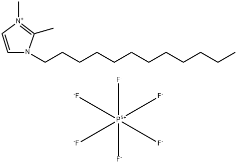 1-十二烷基-2,3-二甲基咪唑六氟磷酸盐 结构式