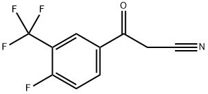 3-[4-氟-3-(三氟甲基)苯基]-3-氧代丙腈 结构式