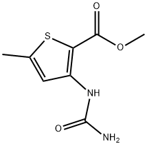 2-Thiophenecarboxylic acid, 3-[(aminocarbonyl)amino]-5-methyl-, methyl ester 结构式