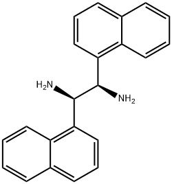 (1R,2R)-1,2-di(naphthalen-1-yl)ethane-1,2-diamine 结构式