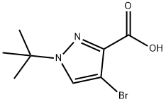 4-溴-1-(叔丁基)-1H-吡唑-3-甲酸 结构式