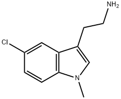 1H-Indole-3-ethanamine, 5-chloro-1-methyl- 结构式