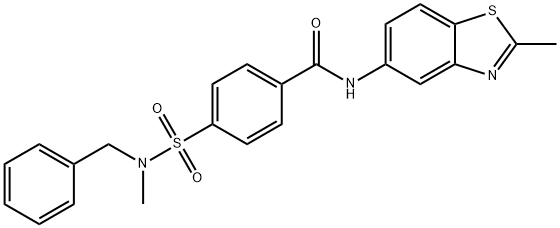 Benzamide, N-(2-methyl-5-benzothiazolyl)-4-[[methyl(phenylmethyl)amino]sulfonyl]- 结构式