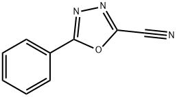 5-苯基-1,3,4-恶二唑-2-甲腈 结构式