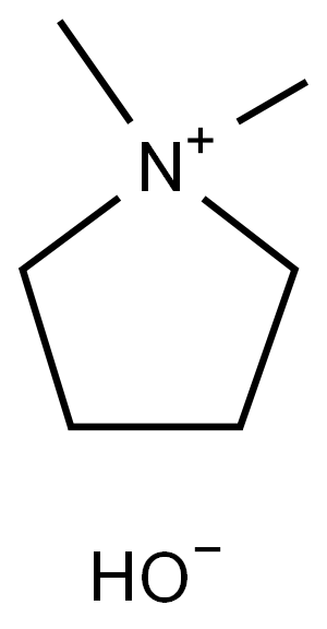 二甲基吡咯烷氢氧化物 AQ 溶液 结构式