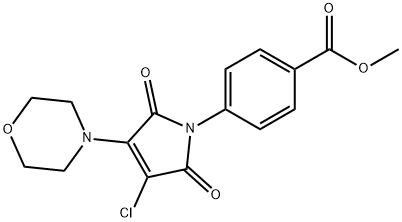 4-[3-氯-4-吗啉-4-基)-2,5-二氧代-2,5-二氢-1H-吡咯-1-基]苯甲酸甲酯 结构式