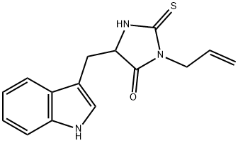 5-(1H-indol-3-ylmethyl)-3-prop-2-enyl-2-sulfanylideneimidazolidin-4-one 结构式